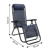 thumbnail of HEMAX, Sdraio Zero Gravity Relax in Textilene, 112x65 cm, Poltrona da Giardino Ergonomica, blu