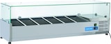 thumbnail of Edelstahl-Kühlvitrine für 6 GN1/3 Tabletts. Maße cm 140x39,5x44h. Temperatur +2°C/+8°C. Kühlkopf VRX 14/38