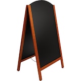 thumbnail of BRASQ Krijtstoepbord Elegance Mahonie - 70x130 CM - Krijtbord - Reclamebord - Stoepbord - Dubbelzijdig - voor Binnen en Buiten - Horeca