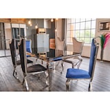 thumbnail of KAWOLA Mesa de comedor AMARA mesa barroca marco de cristal acero inoxidable 200x100cm