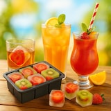 thumbnail of Relaxdays Eiswürfelform Silikon, wiederverwendbar, XXL Silikonform für 5 cm Eiswürfel, 6 einzelne Eiswürfel, schwarz