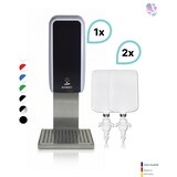 thumbnail of SET: Desinfektionsspender SENSOR Cosmos (berührungslos) +2x1L Händedesinfektion+Edelstahlhalterung mit Auffangschale Wandmontage