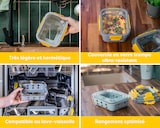 thumbnail of PIKA - Lot de 3 boites alimentaires sous vide en verre + pompe de mise sous vide - 370ml + 640ml + 1050ml - Micro-ondes, four, congélateur - GlassShoc