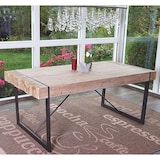 thumbnail of Esszimmertisch HWC-A15, Esstisch Tisch, Tanne Holz rustikal massiv MVG-zertifiziert ~ naturfarben 80x200x90cm