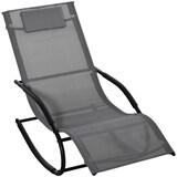 thumbnail of Outsunny Sdraio a Dondolo Gravità Zero per Esterno e Interno, Sdraio Relax in Metallo e Lettino Ergonomico in Texteline, Grigio