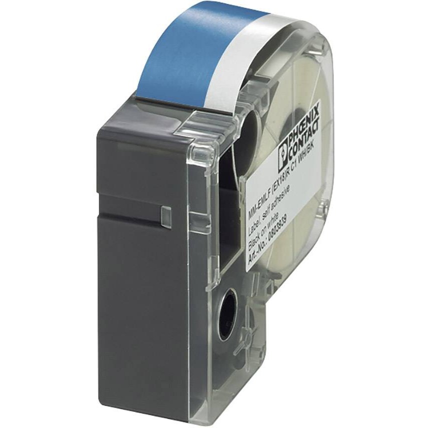 Phoenix Contact 803946 MM-EMLF (EX12)R C1 BU/WH Etiketten f?r Thermotransferdrucker Montage-Art: auf