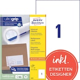 thumbnail of Avery Zweckform 3478 Universal-Etiketten, A4 mit ultragrip, 210 x 297 mm, 100 Bogen/100 Etiketten, weiß