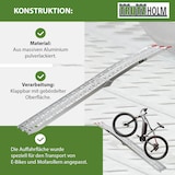 thumbnail of TRUTZHOLM 1x Auffahrrampe klappbar 228 cm Traglast 340 kg Alu grau gelocht Rampen Motorradrampe
