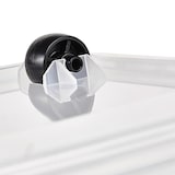 thumbnail of Keeeper Lars - Clipbox Lars Aufbewahrungsbox 60 Liter 58x39x35cm transparent mit Rollen und Clipdeckel