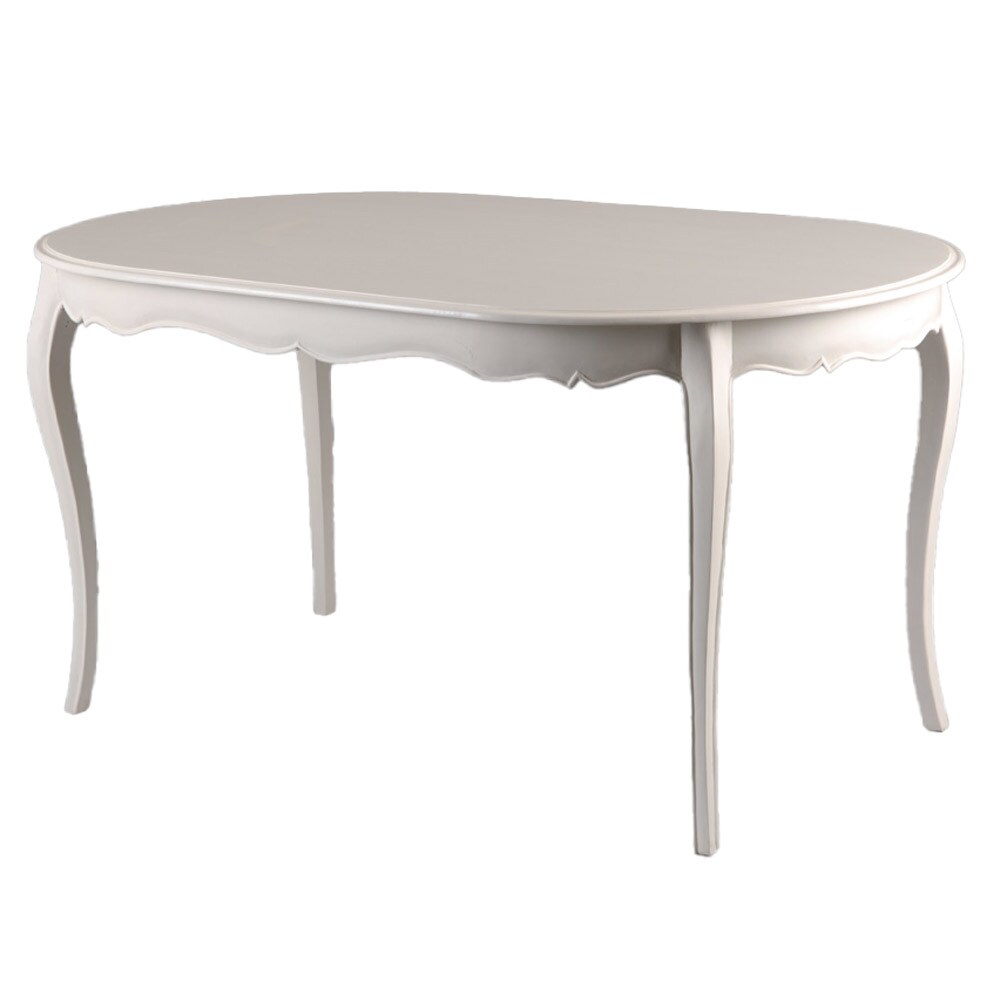 Table ovale 150x90 Murano -  Blanc Ovale Bois Amadeus 90.00x150.00 cm