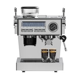 thumbnail of Espressomaschine mit Mahlwerk und Manometer, halbautomatisch, 20 Bar, Edelstahlgehäuse, 51 mm Filter, Milchschaumdüse, Tassenwärmer, Touch-Bedienung