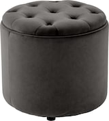 thumbnail of CLP Sitzhocker Pantin Samt Samt HBT: 42x44x44 cm grau