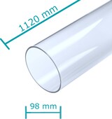 thumbnail of Glasröhre Glas Tube Heizpilz Bellamente CRISTAL Länge 1120 mm Durchmesser 98 mm