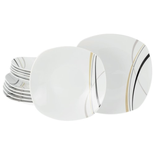 CreaTable Square City Line Tafelservice 12-tlg Porzellan