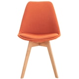 thumbnail of Set van 4 eetkamerstoelen Linares oranje/Stof