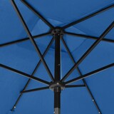 thumbnail of vidaXL Parasol met LED's en stalen paal 2x3 m azuurblauw