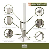 thumbnail of GARDENFLARE Feuerrohr – elegante Edelstahl Feuersäule und Pelletfackel - silber