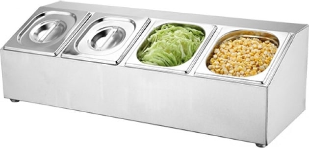 Distributeur de condiments 4xGN1/6 - Emga