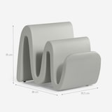 thumbnail of Lyxo - Portariviste Wave in polietilene 35,5x38x35 cm - Design ondulato indoor/outdoor - Accessorio da salotto colore Granato
