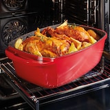 thumbnail of STONELINE® XXL Bräter 43 x 26 cm mit Deckel, Induktion und backofengeeignet, Antihaftbeschichtung, rot