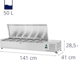 thumbnail of Royal Catering Kühlaufsatzvitrine - 140 x 39 cm - 6 GN 1/3 Behälter