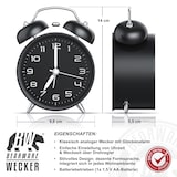thumbnail of BEARWARE Wecker analog, laut, ohne Ticken, Retro-Design