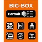 thumbnail of EXACOMPTA Cassettiera Big-Box  310014D, 4 cassetti, box polistirolo monoblocco, (PxlxAlt) 34,7x27,8x26,7 cm, gamma Office, grigio/cassetti nero