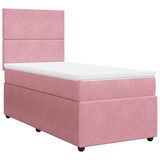thumbnail of vidaXL Boxspringbett mit Matratze Rosa 90x200 cm Samt