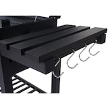 thumbnail of Grillwagen HWC-K93, Holzkohlegrill Standgrill Barbecue BBQ Gartengrill mit Deckel Ablagen, Stahl, 110x100x51cm schwarz