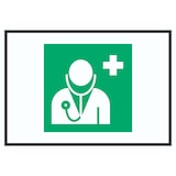 thumbnail of Arzt Symbol A4 Rückseite selbstklebend Schild