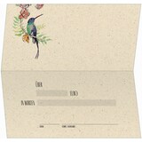 thumbnail of Gutscheinkarte DL 240g Graskarton Hummingbirds and flowers 10+10 Stück