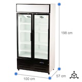 thumbnail of Cleiton® Armario Expositor Refrigerado 600 Litros 2 Puertas Ventilado | Frigorifico Profesional para Bebidas en Hostelería