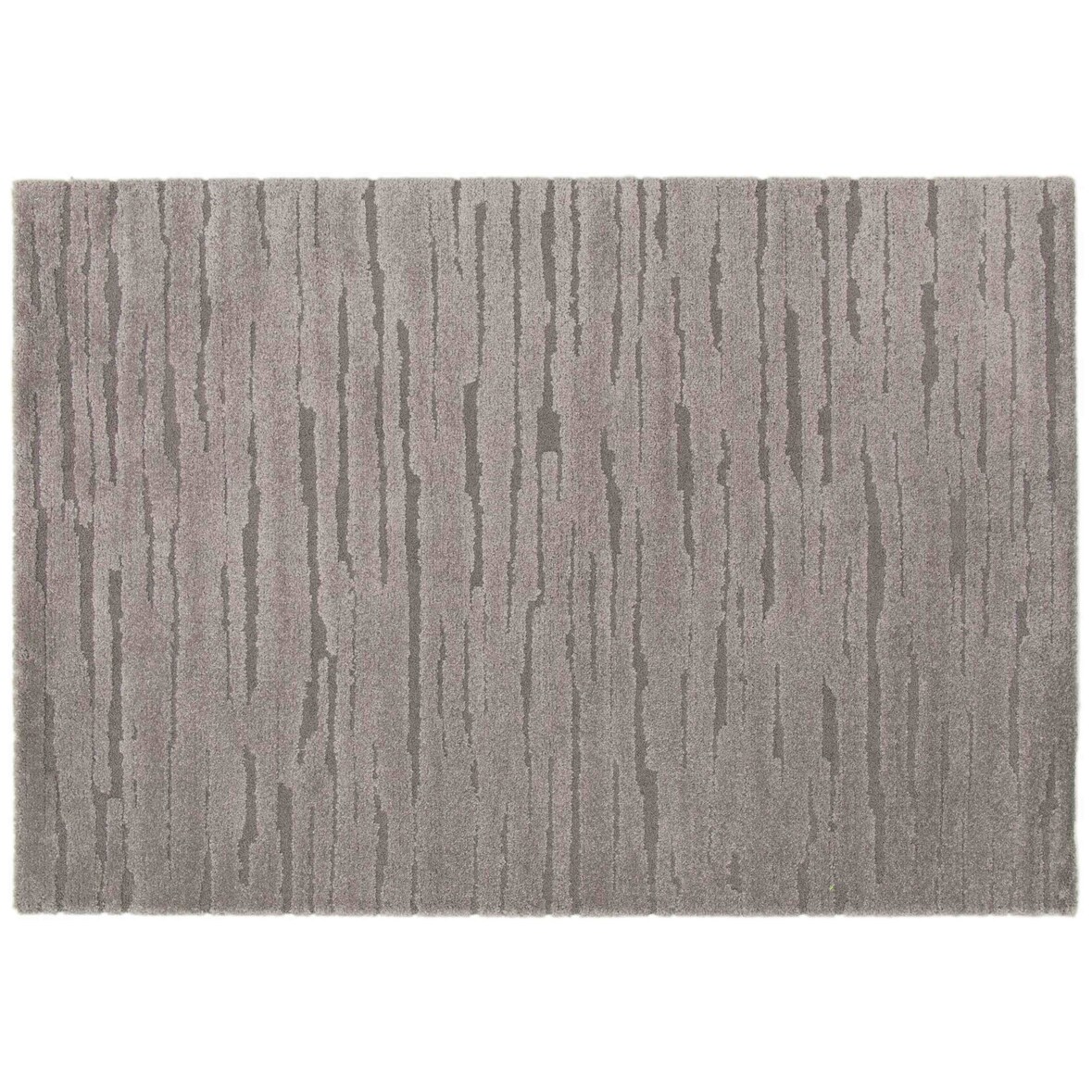 Tapis rectangulaire à poils ras motif uni gris 160 x 230 cm - Oviala
