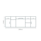 thumbnail of 【HCTG 200】Theke Maßanfertigung Kasse Großer Kassentisch Bartheke Bartisch Bar Empfangstheke Schwarz 200*60*100cm