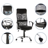 thumbnail of Bürostuhl / Chefsessel ARTON 20 Netz / Kunstleder schwarz Chrom hjh OFFICE