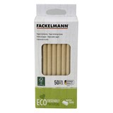 thumbnail of Boite de 50 pailles en papier rigide brun 15 cm Fackelmann Nature