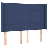 thumbnail of vidaXL Kopfteil mit Ohren Blau 147x16x118/128 cm Stoff