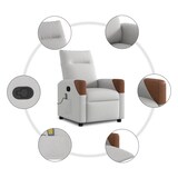 thumbnail of vidaXL Massagesessel Wolkengrau Stoff