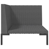 thumbnail of vidaXL Gartensofa mit Kissen Halbrundes Poly Rattan
