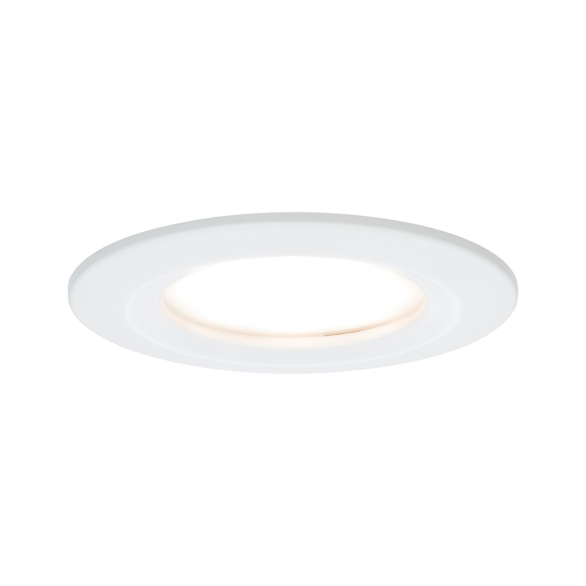 Paulmann LED Einbauleuchte Nova Coin Einzelleuchte starr IP44 rund 78mmCoin 6W 470lm 230V2700K Weiß matt 93459