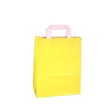 thumbnail of 250 Papiertragetaschen Geschenktüten gelb M 22+10x28cm