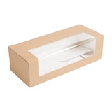 thumbnail of Caixa Kraft c/Janela 26x11x8cm Pack 50 – Take Away/Pastelaria/Bolos