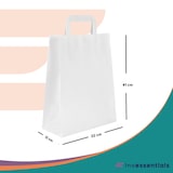 thumbnail of Inoverse 250 stk Papiertüten mit Henkel, 32+12x40 Papiertragetaschen, Weiß Geschenktüten, Papiertaschen