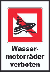thumbnail of Jetski fahren verboten Symbol und Text A2 (420x594mm)