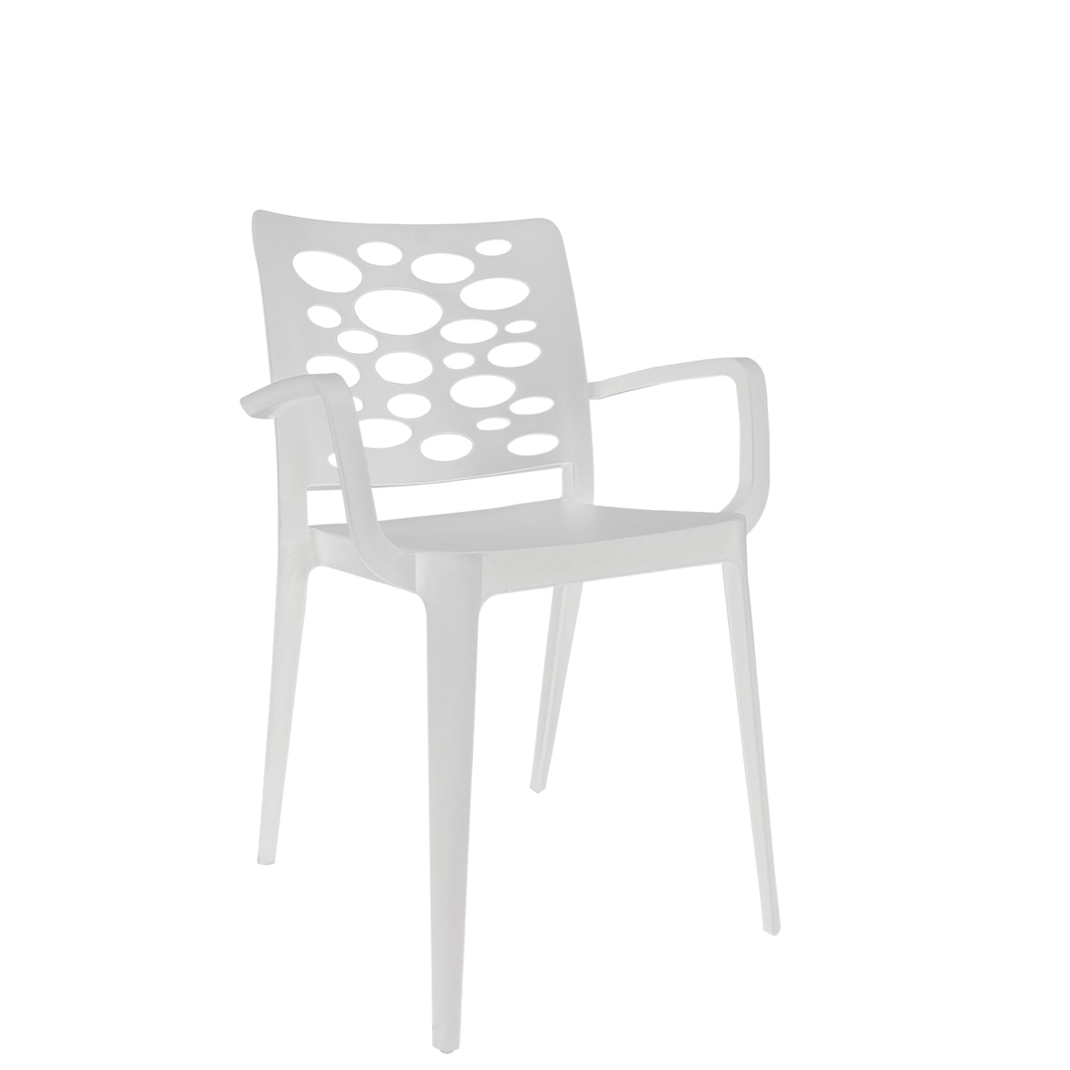 Cadeira Venus Cinza Gelo Pastel c/braços - Pack com 40 cadeiras