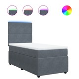 thumbnail of vidaXL Boxspringbett mit Matratze Dunkelgrau 90x190 cm Samt