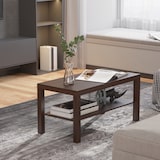 thumbnail of HOMCOM Mesa de Centro Mesa Auxiliar de 2 Níveis para Sala de Estar Escritório 90x45x45,5cm  Nogueira