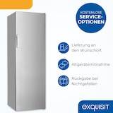 thumbnail of Exquisit Gefrierschrank gross, 204l Nutzinhalt, Nofrost, Alarmfunktion, 4-Sterne-Gefrieren, 4 Schubladen, Abtauautomatik GS5271-NF-H-040E inoxlook