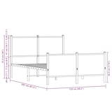 thumbnail of vidaXL Metallbett ohne Matratze Braun Eichen-Optik 120x200 cm