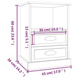 thumbnail of Table de chevet chêne fumé 43x36x60 cm
